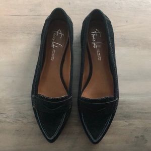 Like New black suede flats